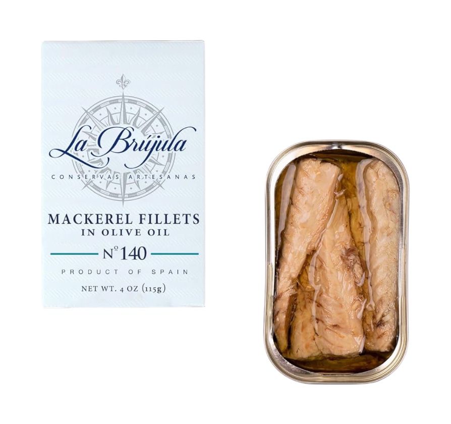 Mackerel Fillets in Olive Oil La Brújula 120 G