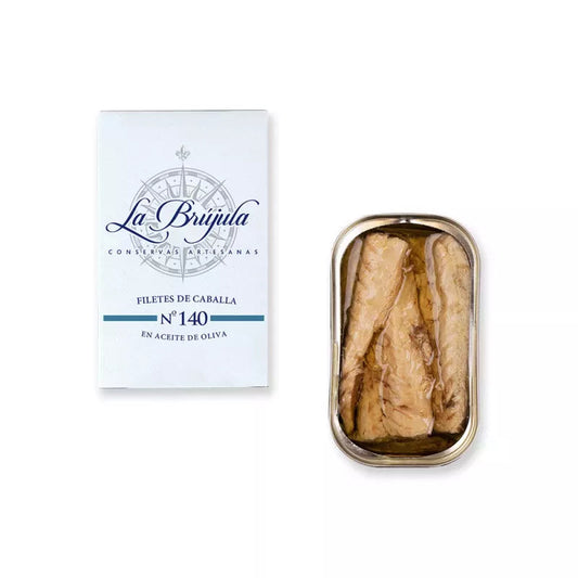 Mackerel Fillets in Olive Oil La Brújula 120 G