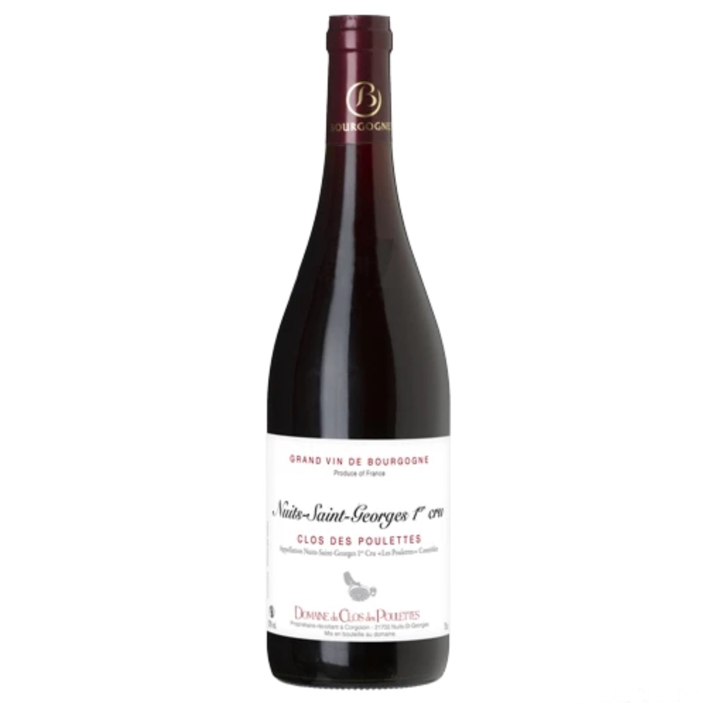 Nuits St Georges 1 er "Cru Clos Des Poulettes" Monopole Rouge 2023 Domaine Des Poulettes